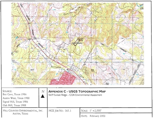 Topological map of the area